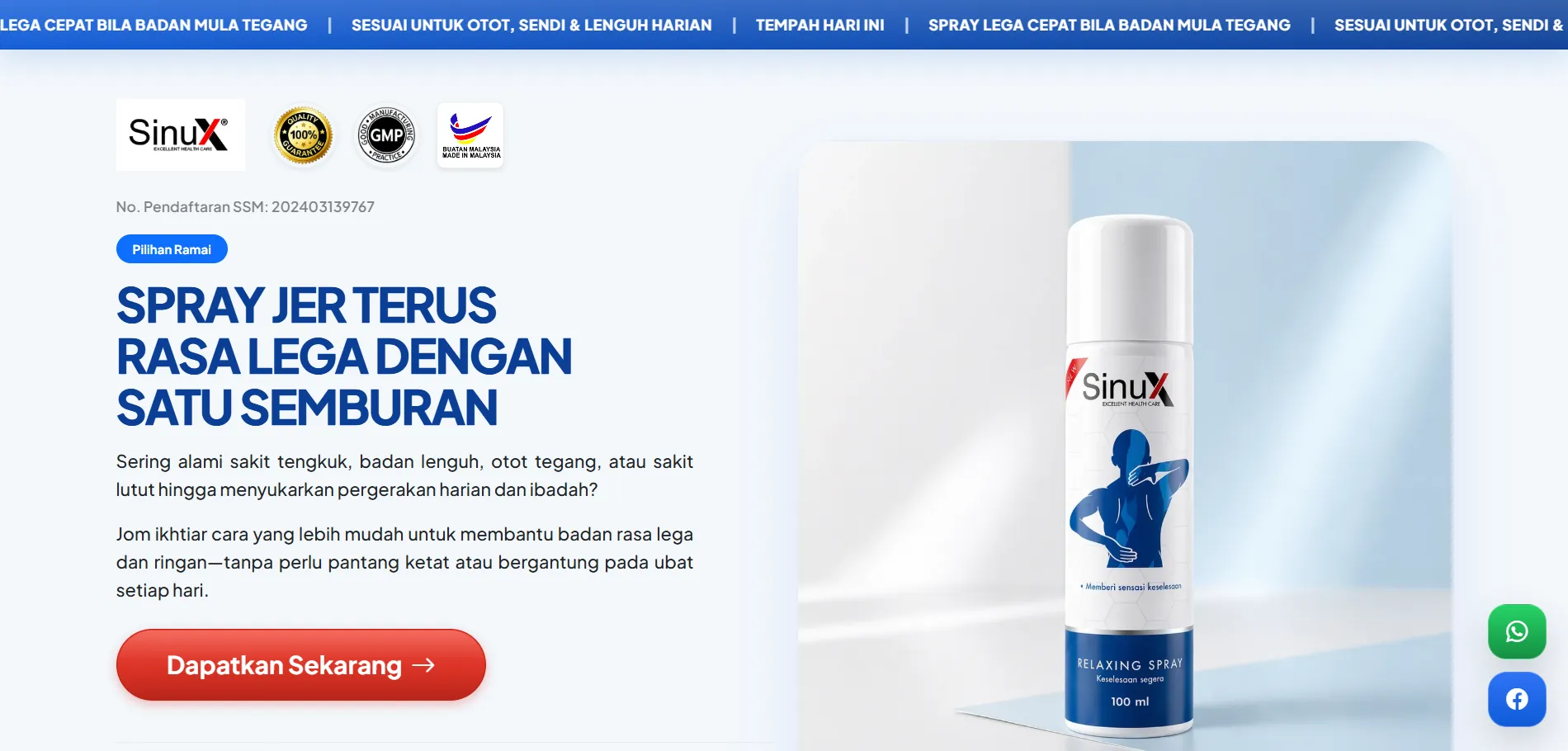 SinuX Spray Water-Based official preview